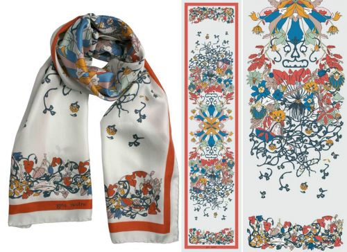 Gris Neutre silk scarf, Impression of Parcae