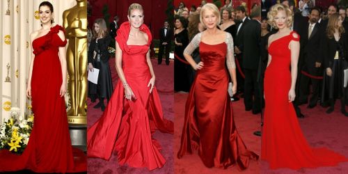 Oscar fashion: red gowns