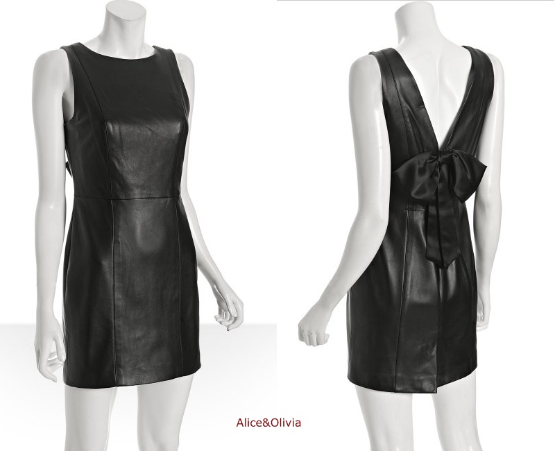 alice and olivia leather dress