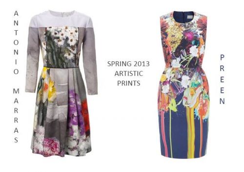 Artistic prints: spring 2013 dresses