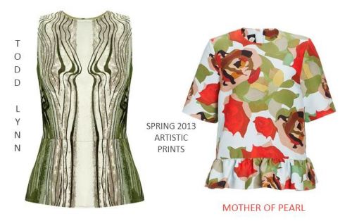 Artistic prints: spring 2013 tops