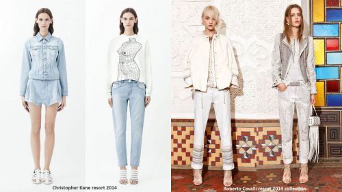 Denim trends: light wash denim, resort 2014