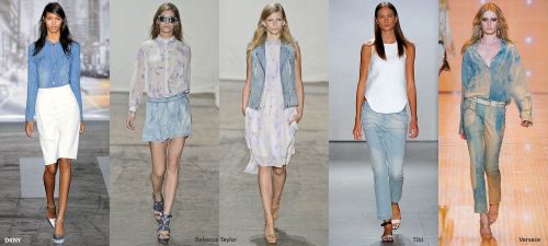 Denim trends 2013: light wash denim, spring 2013