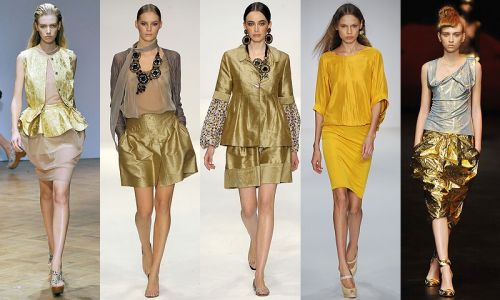 London Fashion Week trend: gold