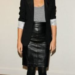 Gwyneth Paltrow in leather skirt