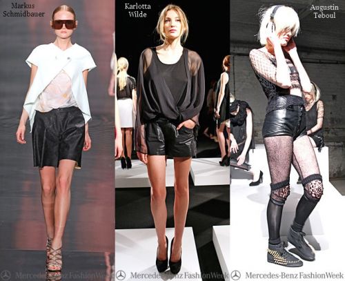 Leather shorts trend: spring/summer 2012 Berlin fashion week