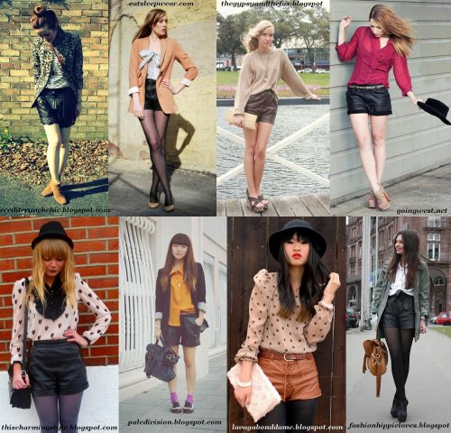 Leather shorts trend: style tips, chic outfits at Chictopia