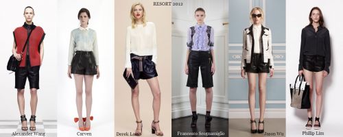 Leather shorts trend: resort 2012 designer collections