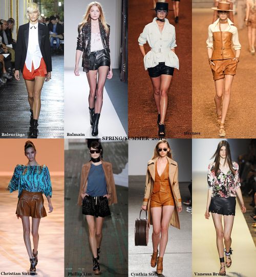 Leather shorts trend: spring/summer 2011 designer collections