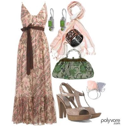 maxi dress outfit polyvore
