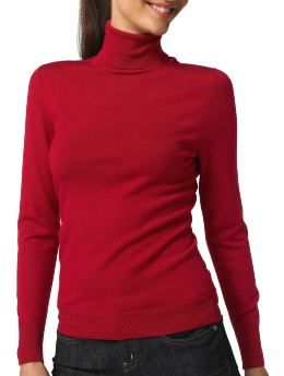 Red turtle neck