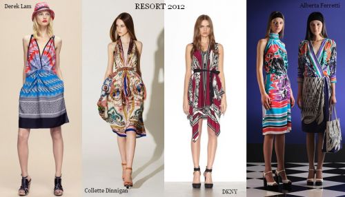 Resort 2012 fashion trend: batik scarf dresses