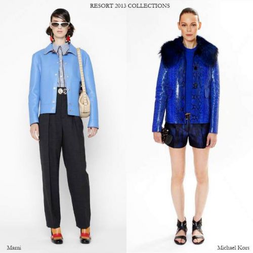 Resort 2013 collections: the blue leather jacket