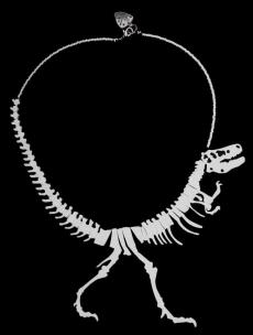 White Dinosaur Necklace