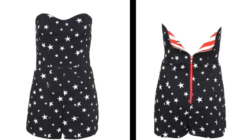 Star print playsuit