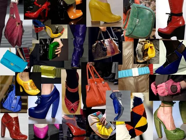Bold coloured fashion accessories