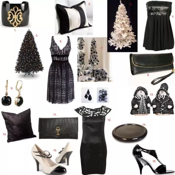 black white xmas