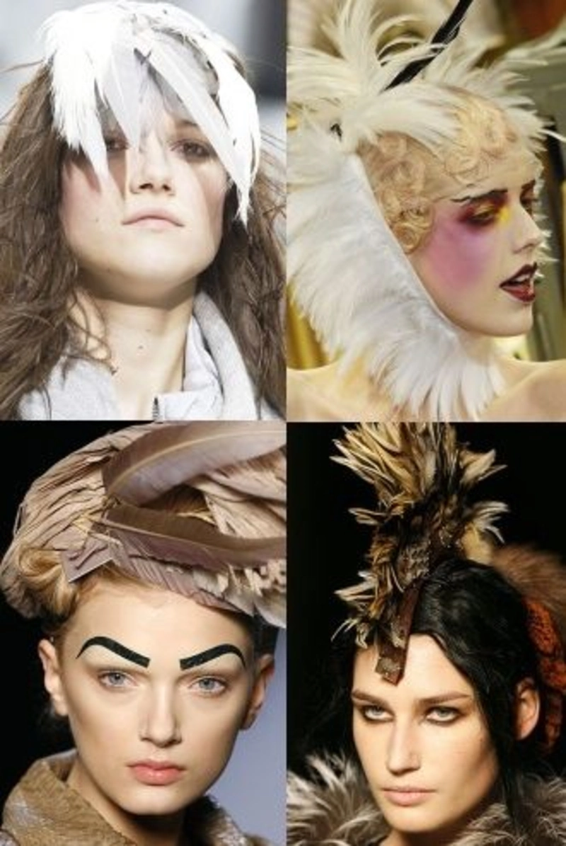 Feathery hats