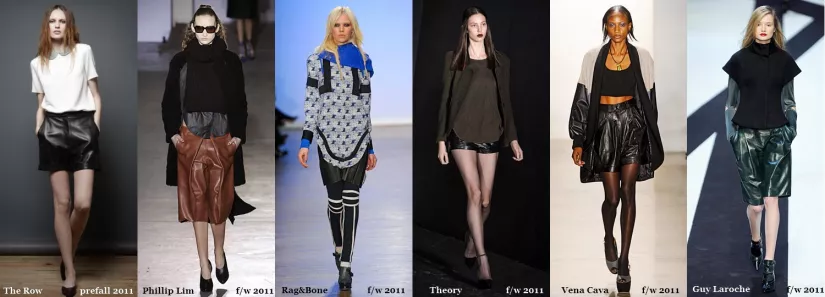 leather shorts trend - fw 2011/2012
