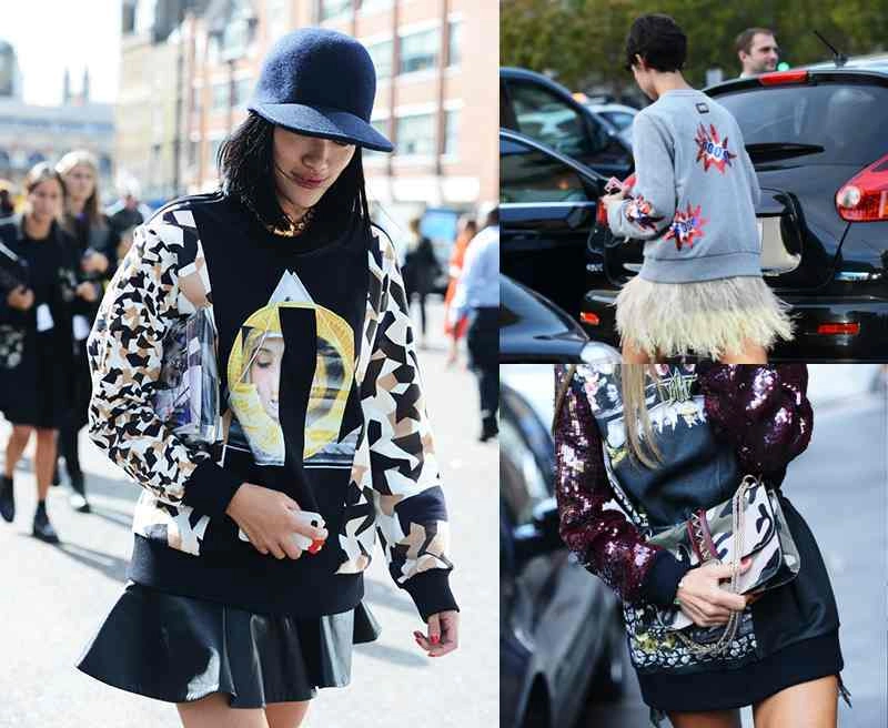 embellished sweatshirts streetstyle