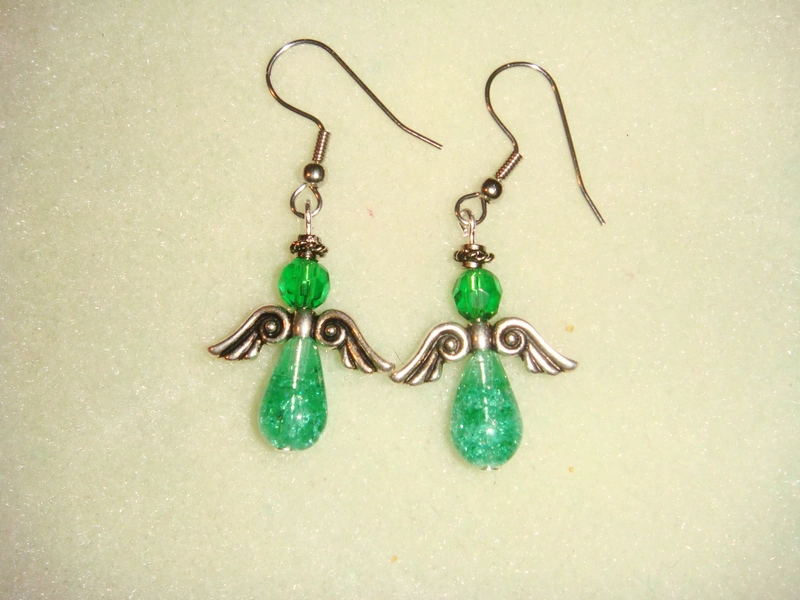 Green earrings