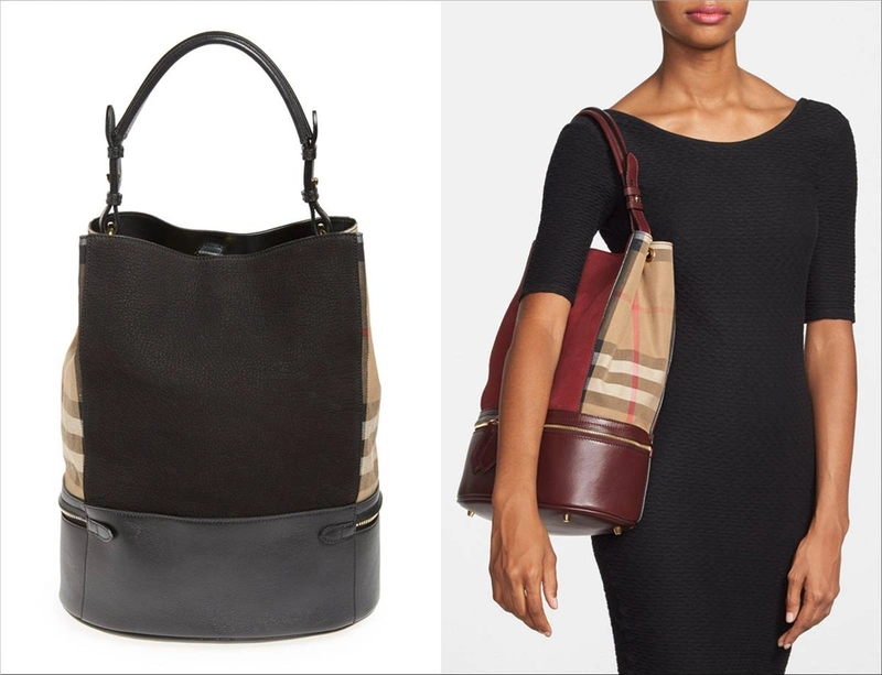 Burberry 'Beckett' tote in red and black