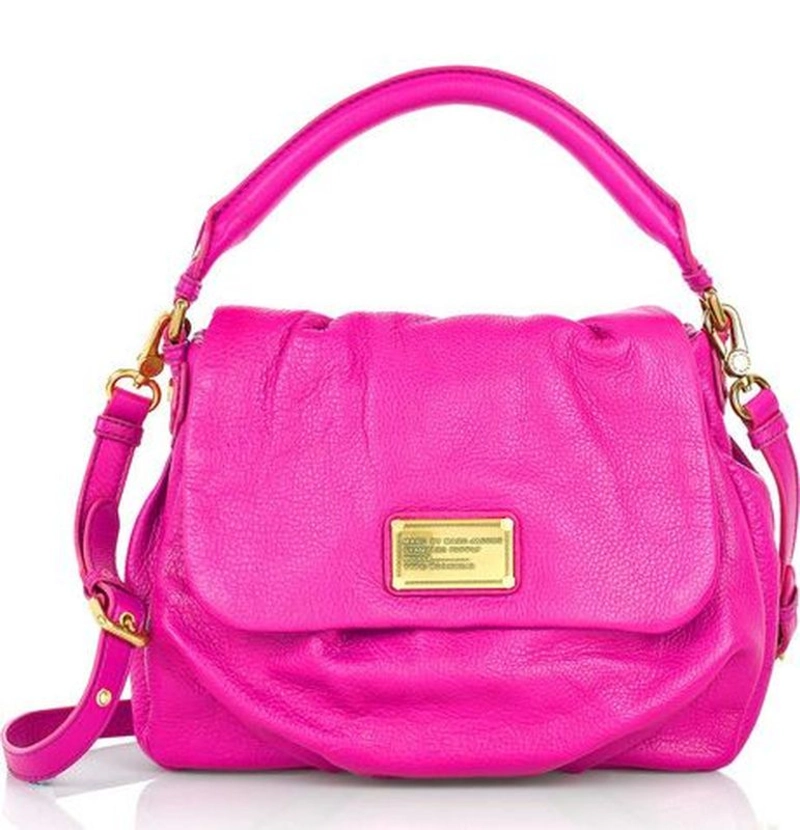 Fuchsia leather bag