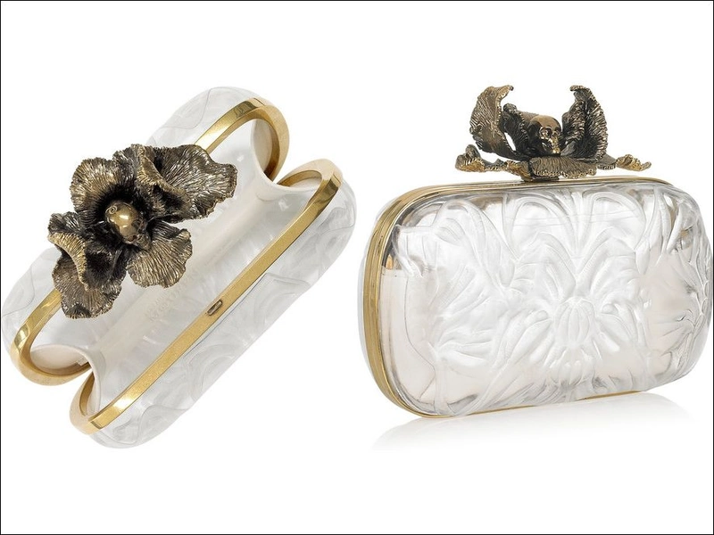 Iris Plexiglas box clutch