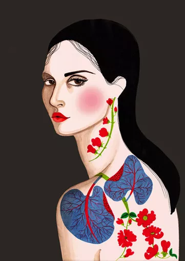 Exotic Flower Tattoo by Peggy Wolf