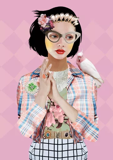 Sugar Sweet collage by Peggy Wolf