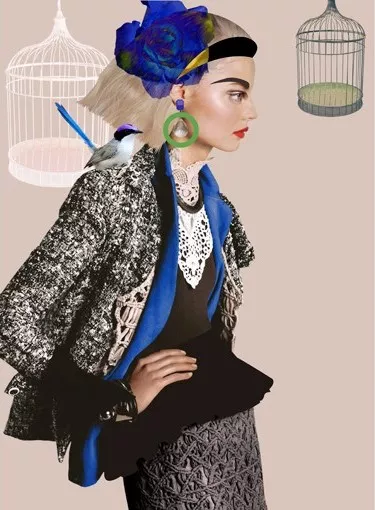 The Muse collage by Peggy Wolf