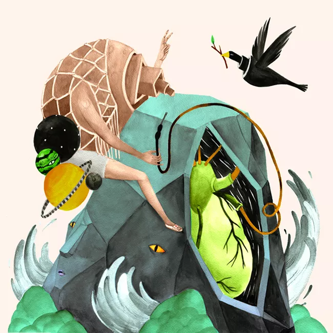 Hippie, illustration by Andrea Wan