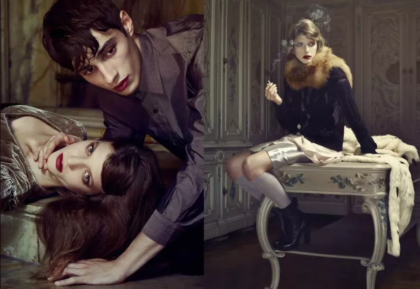 Caterina Ravaglia, Adrien Sahores by Erwin Olaf, Grey, spring 2013