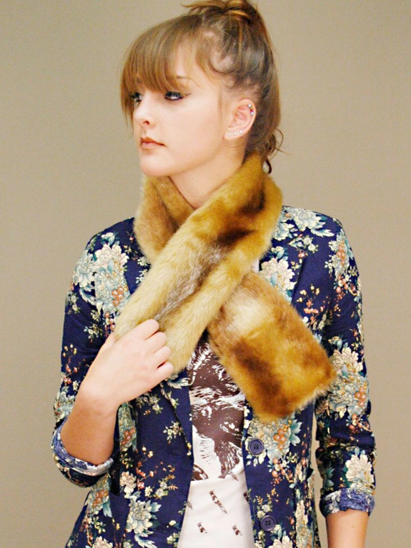 Faux fur stole