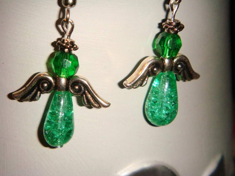 Green earrings