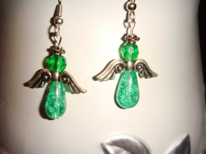 Green earrings