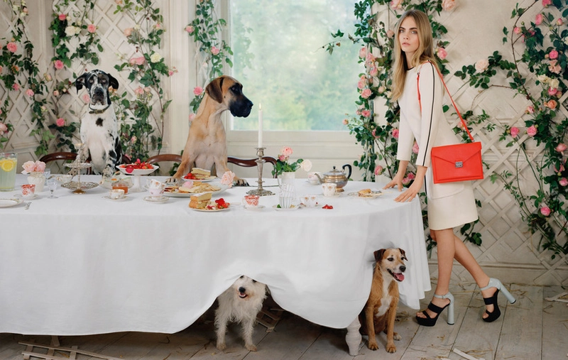 Cara Delevingne in Mulberry SS 2014 ad campaign