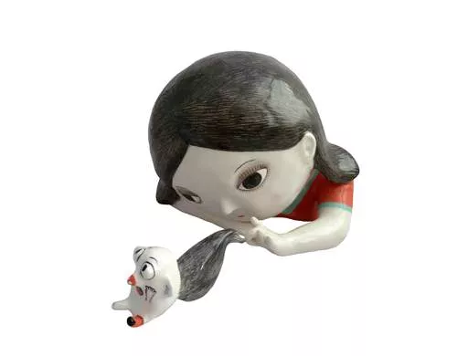 Le petit frere, ceramic sculpture by Nathalie Choux