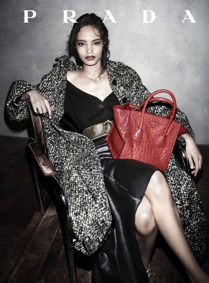 Malaika Firth in Prada fw 2013 ad campaign