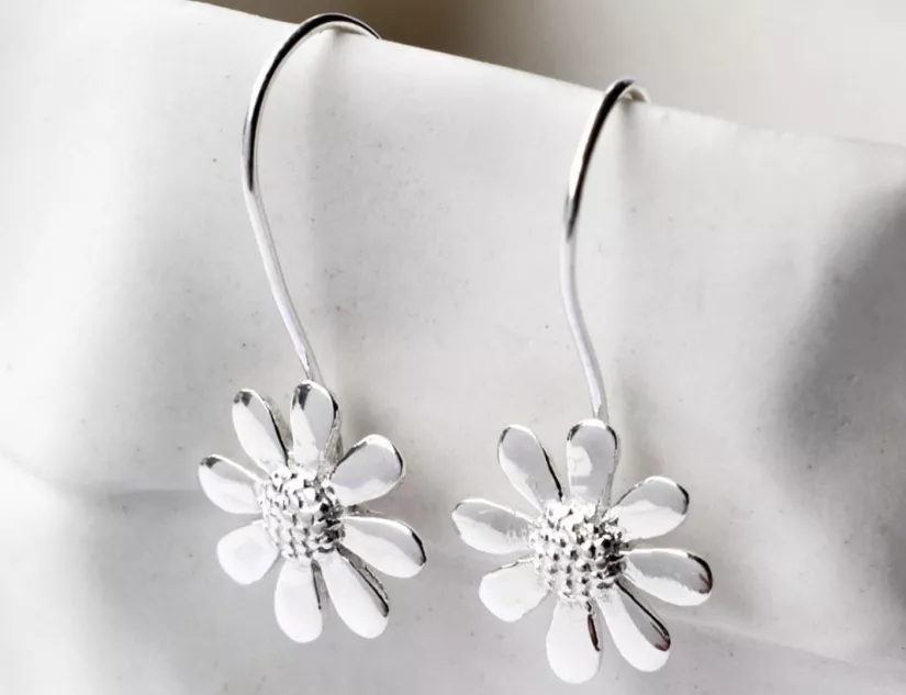 silver earrings