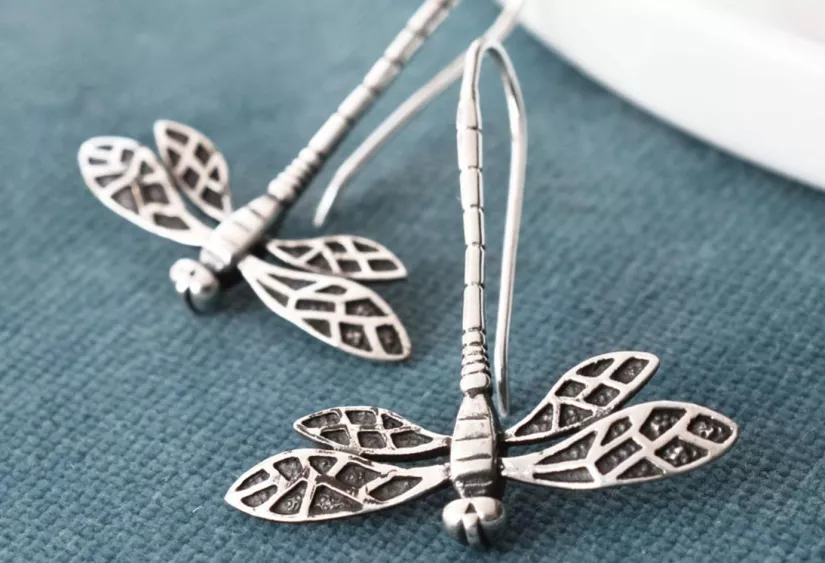 silver earrings