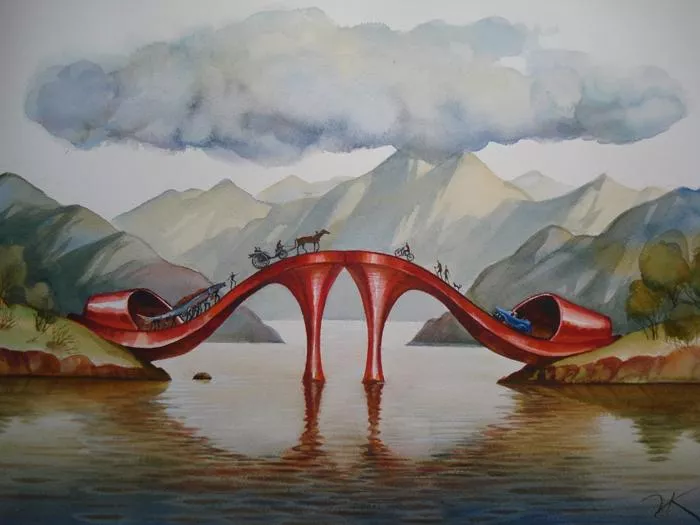 Vladimir Kush, Fashionable Bridge