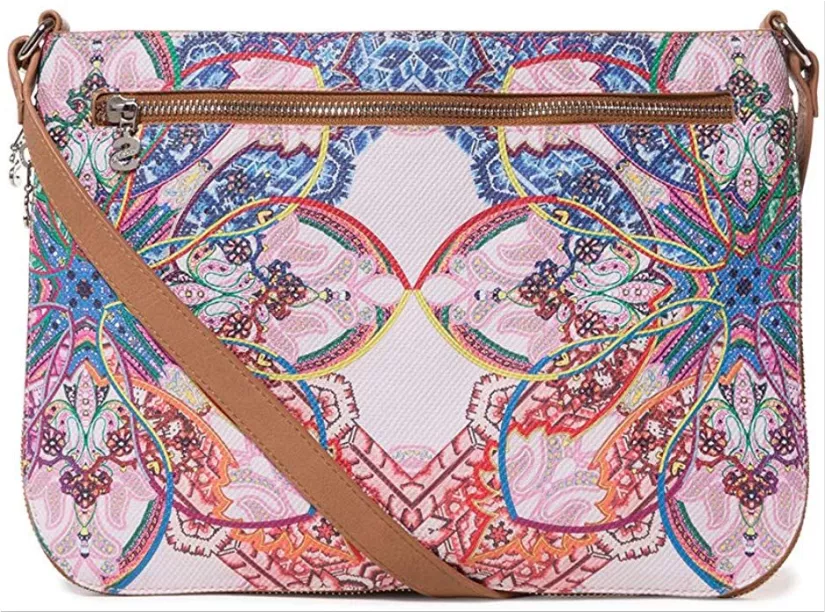 Mexican Desigual bag with a flower-shaped pattern