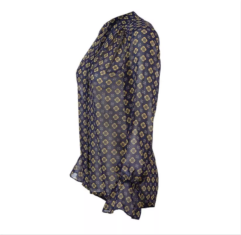 Mosaic Blouse - middle ground between a floral and a skin print