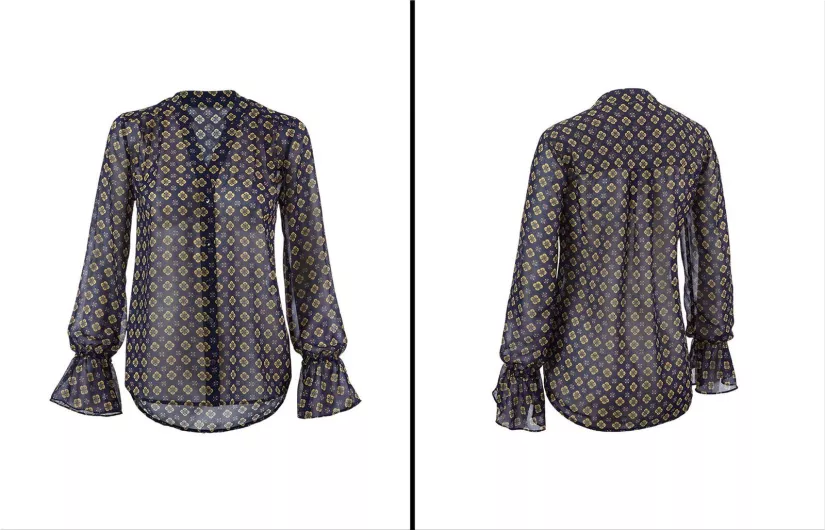 Mosaic Blouse - middle ground between a floral and a skin print