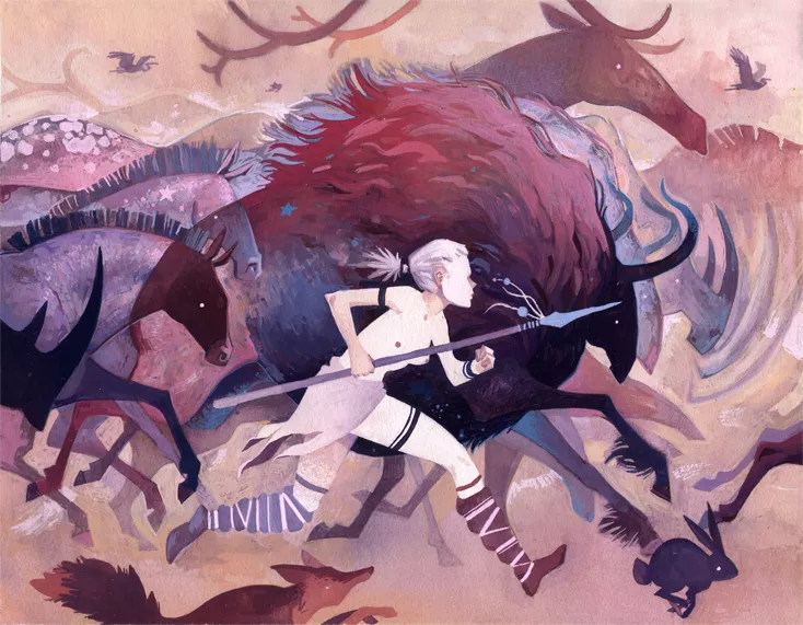 Hunter painting by Laura Bifano