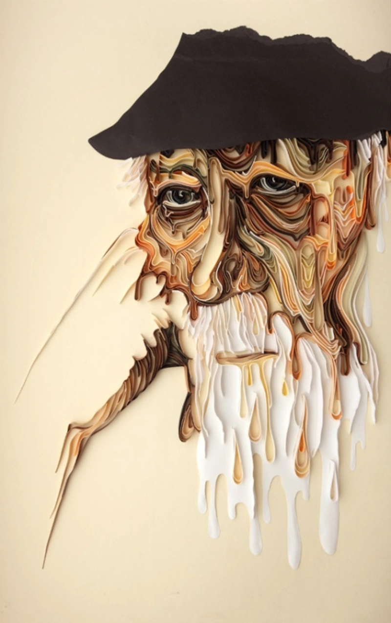 Melting, paper art installation, Yulia Brodskaya