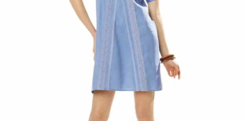 Linen lace dress
