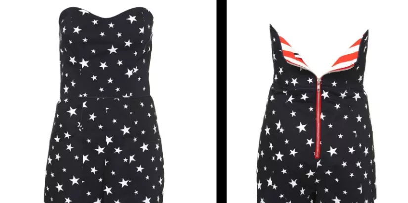 Star print playsuit