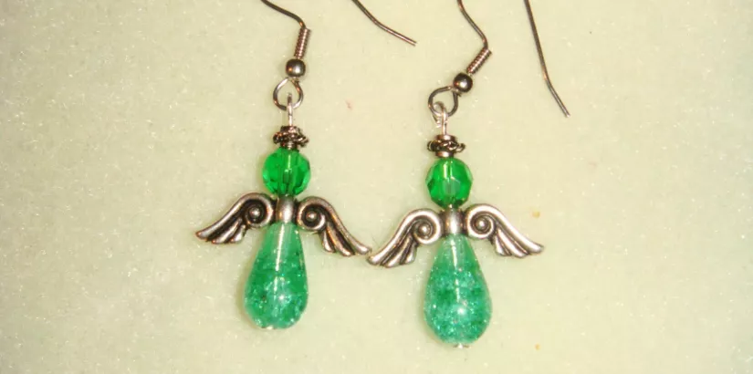 Green earrings